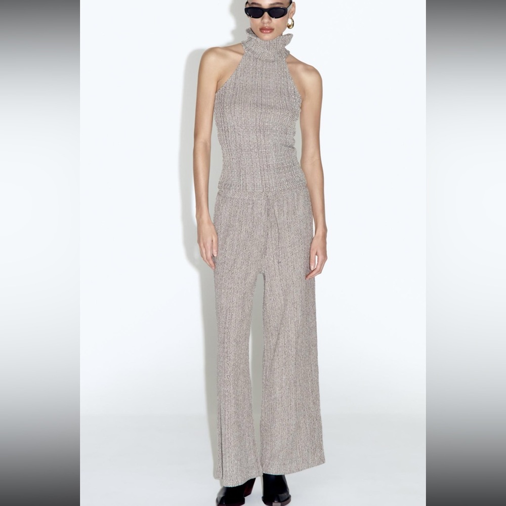 Zara Textured Wide Leg Pants